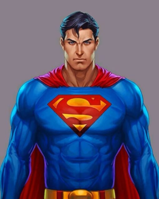 Super Man painting by numbers