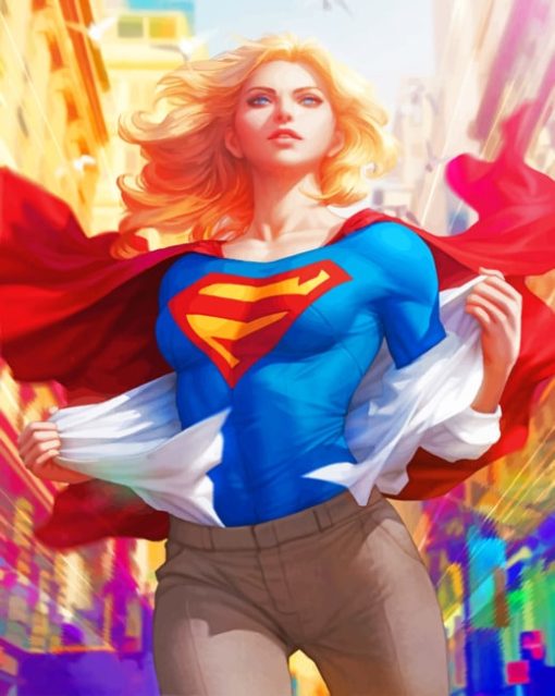 Supergirl Art paint by numbers