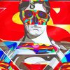 Superman Psychedelic painting by numbers