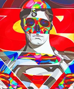 Superman Psychedelic painting by numbers