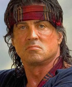 Sylvester Stallone painting by numbers