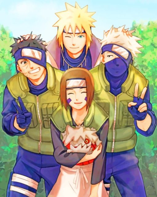 Team Minato Naruto paint by numbers