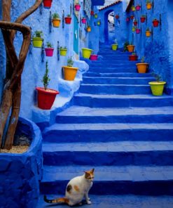 The Blue City Of Morocco painting by numbers