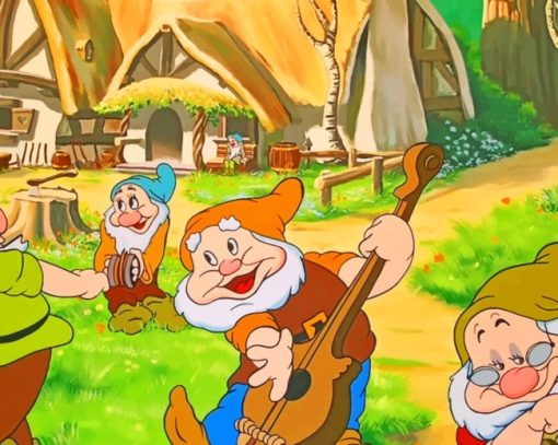 Dwarfs Playing Music paint by numbers