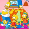 The Simpsons Family In The House paint by numbers