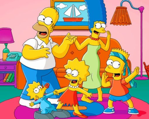 The Simpsons Family In The House paint by numbers