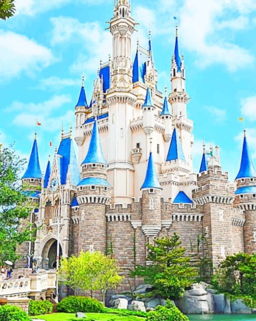 Tokyo Disneyland Cinderella Castle paint by numbers
