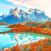 Torres Del Paine National Park Landscape paint by numbers