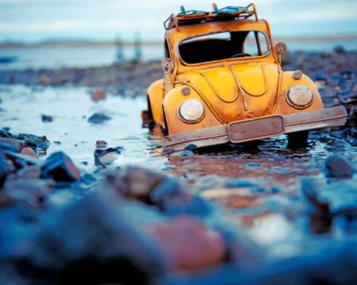 Yellow Toy Beetle paint by numbers