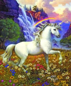 Unicorn In A Field paint by numbers