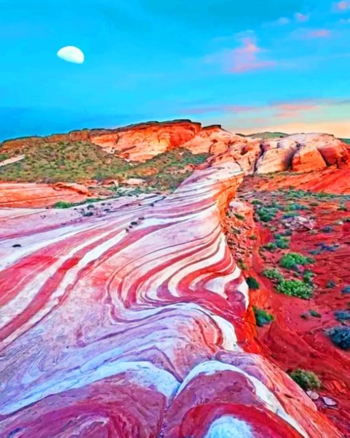 valley of fire state park paint by numbers