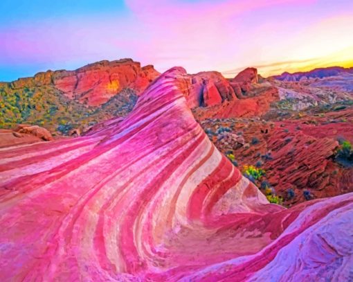 Valley Of Fire State Park Sunset paint by numbers