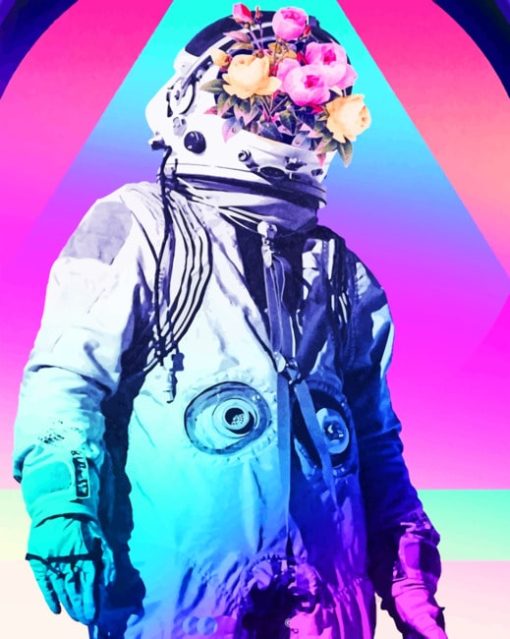 Vaporwave Astronaut painting by numbers