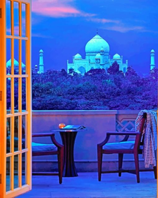 View Of Taj Mahal From Oberoi paint by numbers