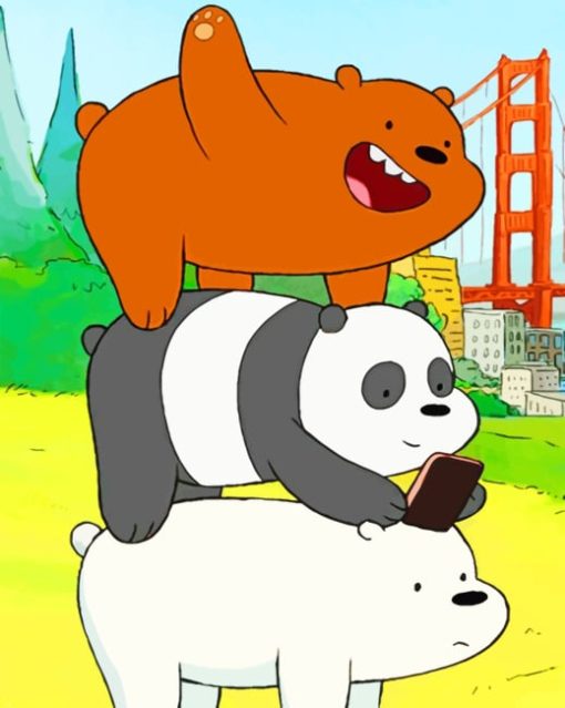 We Bare Bears paint by numbers