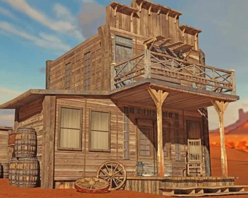 Western Rusty House paint by numbers