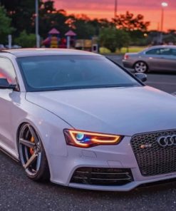 White Car Audi A7 painting by numbers
