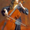 Woman Playing Cello paint by numbers