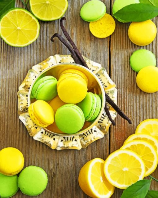 Yellow Lime And Macaroons paint by numbers