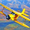 Yellow Beechcraft paint by numbers