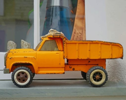 Yellow Toy Truck paint by numbers
