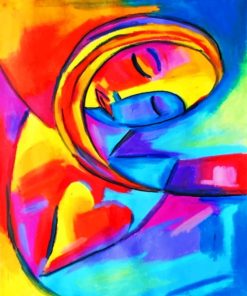 Abstract Colorful Art paint by numbers