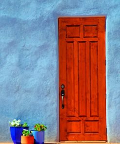Aesthetic House Door paint by numbers