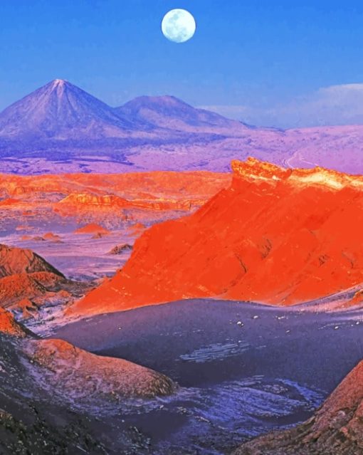 Atacama Desert Moon paint by numbers