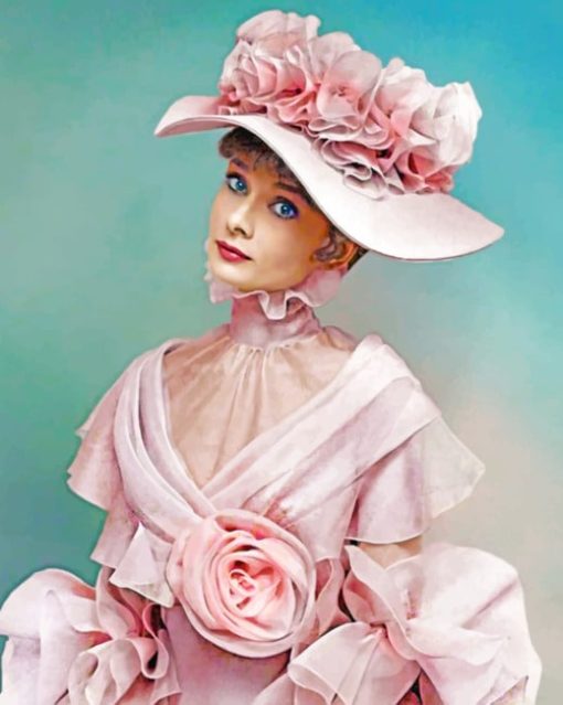 Audrey Hepburn In Hat paint by numbers