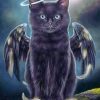 Black Angel Cat paint by numbers