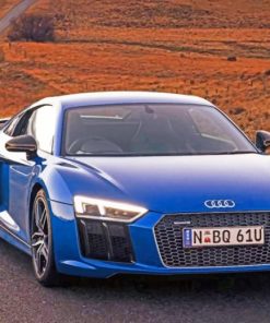 Blue Audi R8 V10 paint by numbers