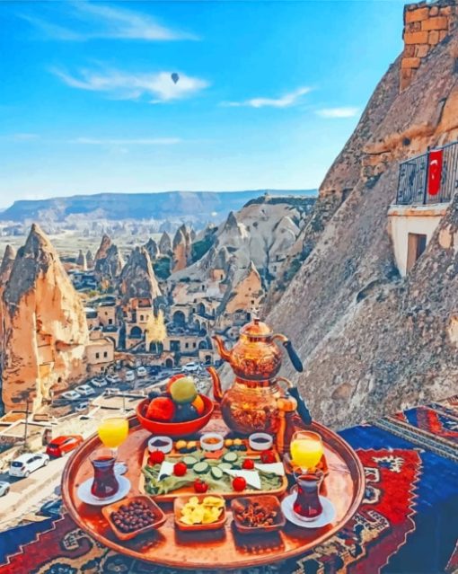 Breakfast In Cappadocia Turkey paint by numbers
