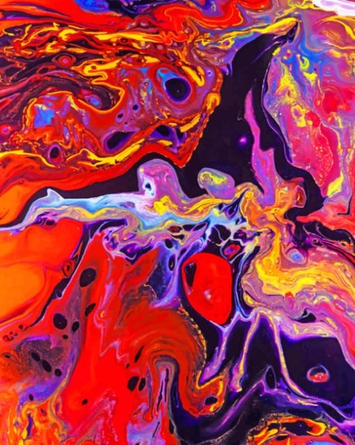 Colorful Abstract paint By Numbers