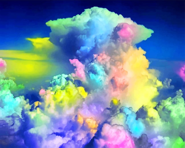 Colorful Clouds paint by numbers