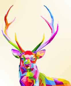 Colorful Deer paint by numbers