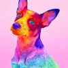 Colorful Dog paint by numbers