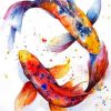 Colorful Koi Fishes paint by numbers