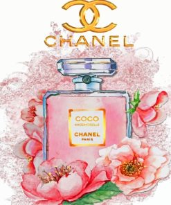 Floral Perfume Bottle paint by numbers