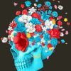 Floral Skull paint by numbers
