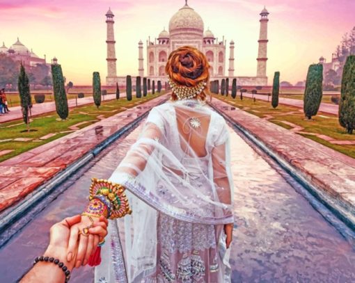 Follow Me To Taj Mahal paint by numbers