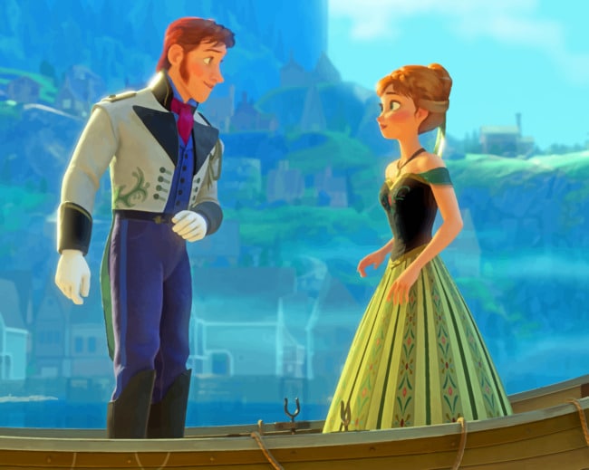 Hans And frozen In Boat paint by numbers