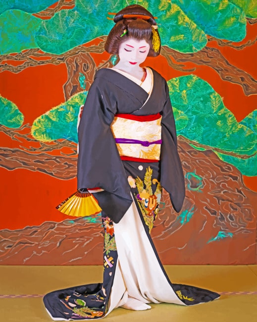Japanese Lady paint by numbers