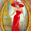 Lady In Red paint by numbers