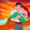 Mermaid Ariel And Eric paint by numbers