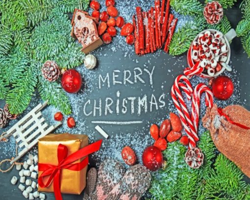 Merry Christmas paint by numbers