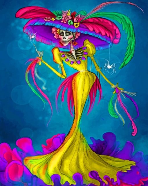 Mexican Skeleton Lady paint by numbers