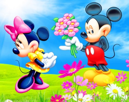 Mickey And Minnie paint by numbers