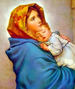 Mother Mery And Baby paint by numbers
