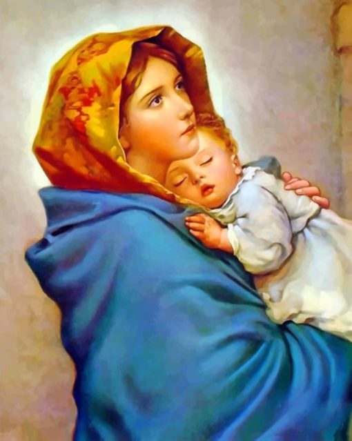 Mother Mery And Baby paint by numbers