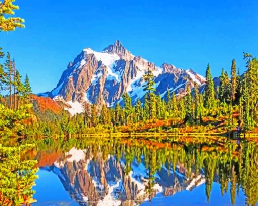 North Cascades National Park paint by numbers